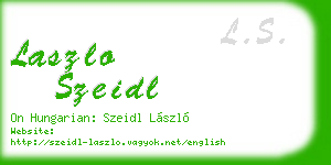 laszlo szeidl business card