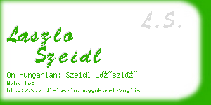 laszlo szeidl business card